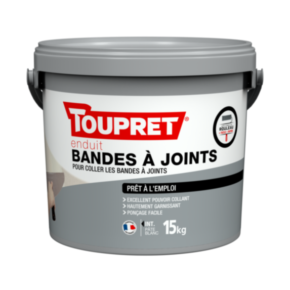 Enduit Pâte Bandes à Joints 15kg - TOUPRET