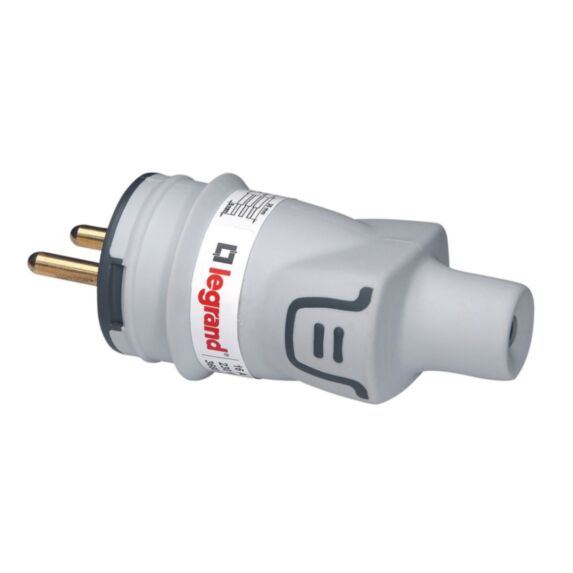 Fiche plexo 2P+T 16 a avec anneau gris - LEGRAND