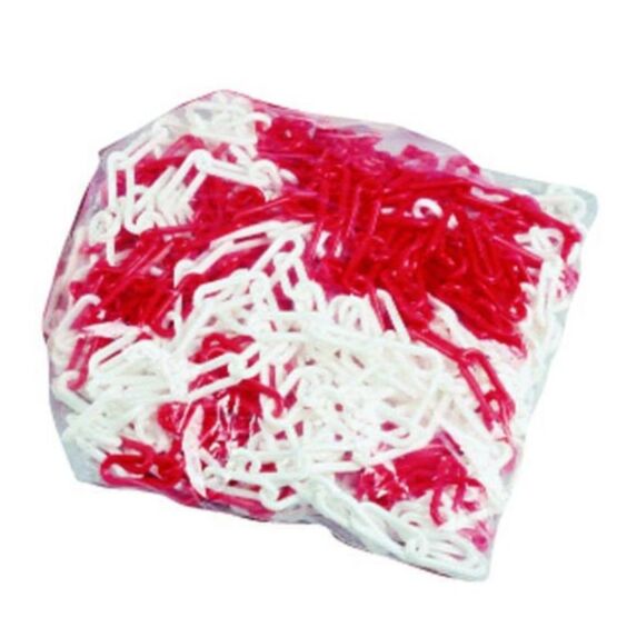 sac 25 m chaine signal diamètre 8 mm rouge/blanc - NOVAP