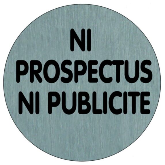 Plaquette signalétique série alu brossé diamètre 75 mm 