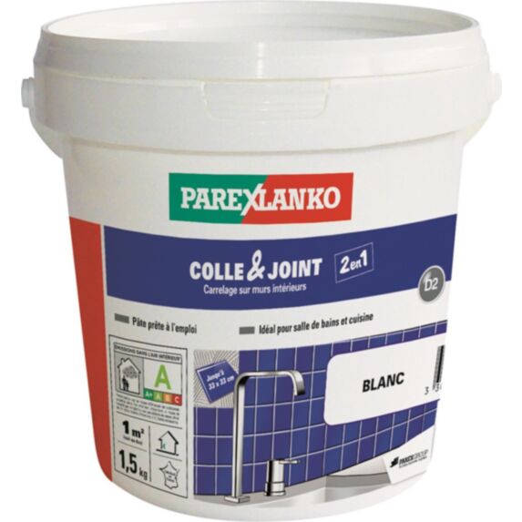 Colle & joint carrelage prêt à l'emploi blanc - PAREXLANKO