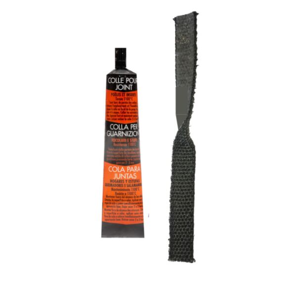 Joint noir plat pour vitres d'inserts 10 x 1,2 mm - PYROFEU