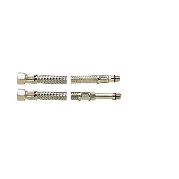 flexible inox de raccordement direct sur robinetterie sanitaire diamètre intérieur 9mm M10/100 F12/17 500mm - DIPRA