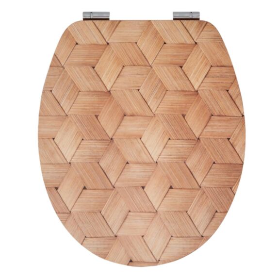 Abattant WC fibres de bois MDF Diplomat décor osier - WIRQUIN