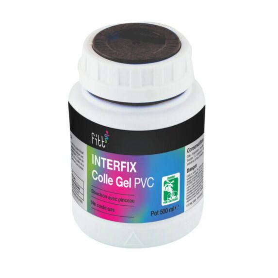 Colle gel pvc pot avec pinceau 250ml - INTERPLAST