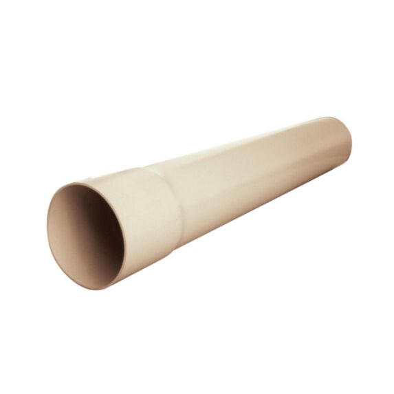 Descente de Gouttière PVC Ø80mm L.4m Sable - INTERPLAST