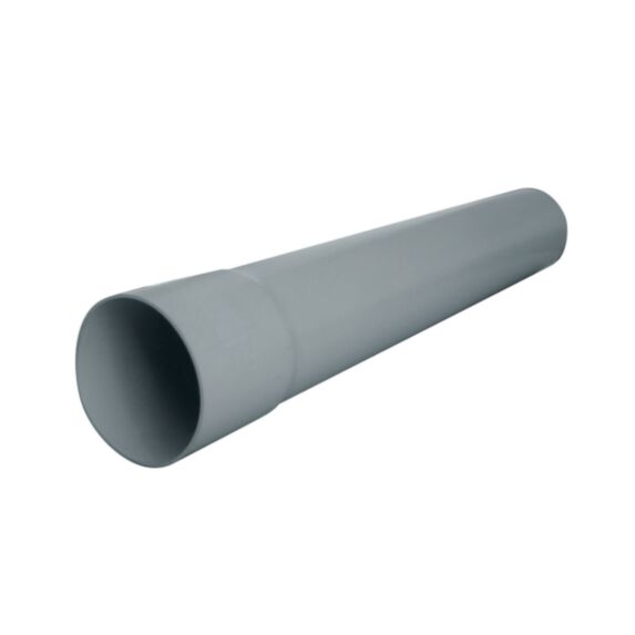 Descente de Gouttière PVC Ø80mm L.2m Gris - INTERPLAST