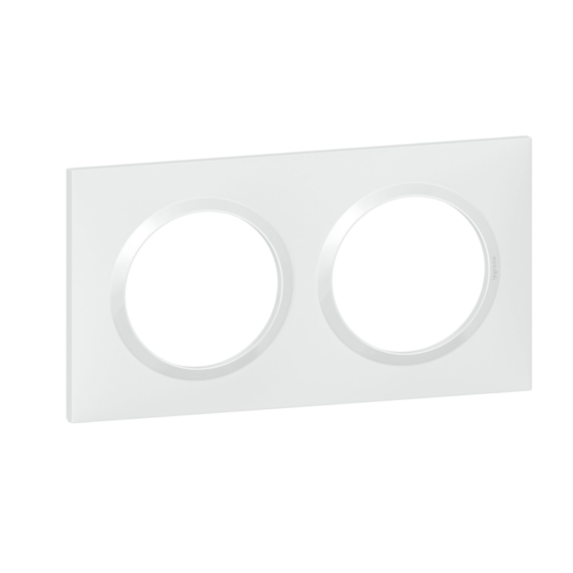 Plaque 2 postes coloris blanc Dooxie  - LEGRAND