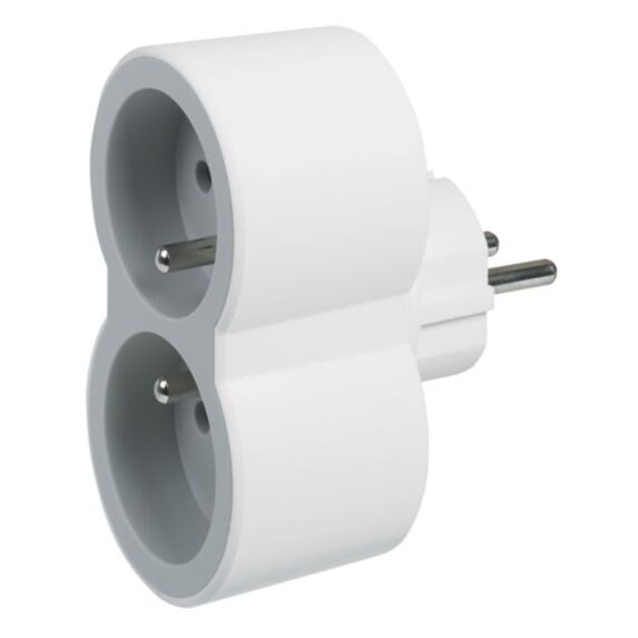 Fiche biplite 2 prises frontales avec terre 16A - LEGRAND