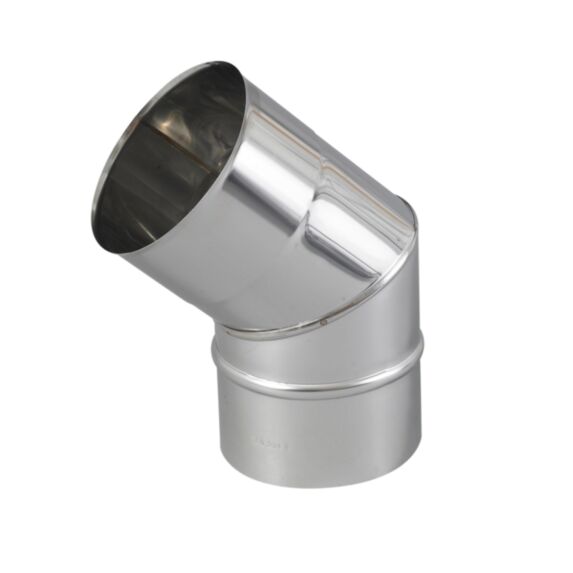 Coude 2 parties 45° inox ∅125mm - TEN