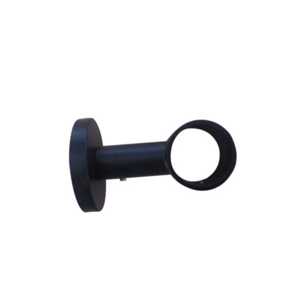 Support Plafond Barre Rideaux Œil Fermé Ø28mm Noir Mat - INVENTIV