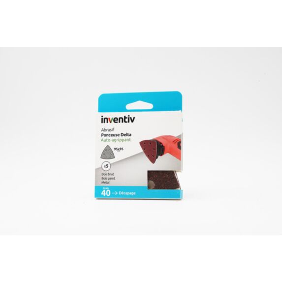 5 patins Delta 95x95mm Grain 40 - INVENTIV
