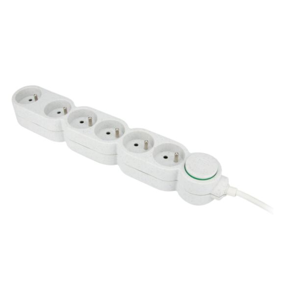 Multiprise 6 Prises 16A 1,5m Blanc - INVENTIV