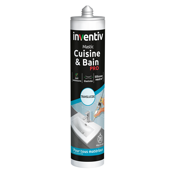 Mastic Cuisine & Bain Pro transparent 300 mL - INVENTIV