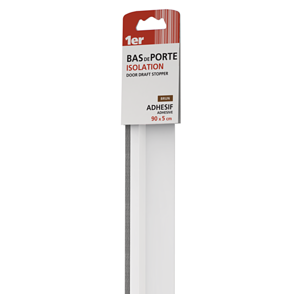 Bas de Porte Isolant Adhésif 90x5cm blanc - 1ER