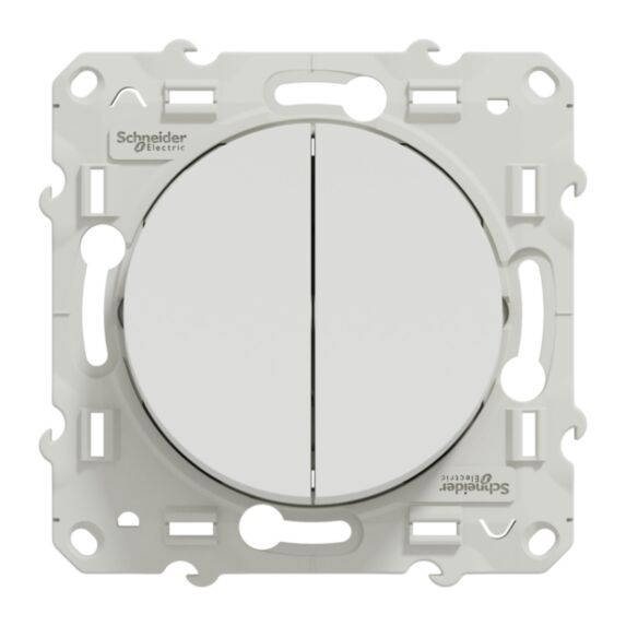 Interrupteur va-et-vient et poussoir Odace blanc - SCHNEIDER ELECTRIC