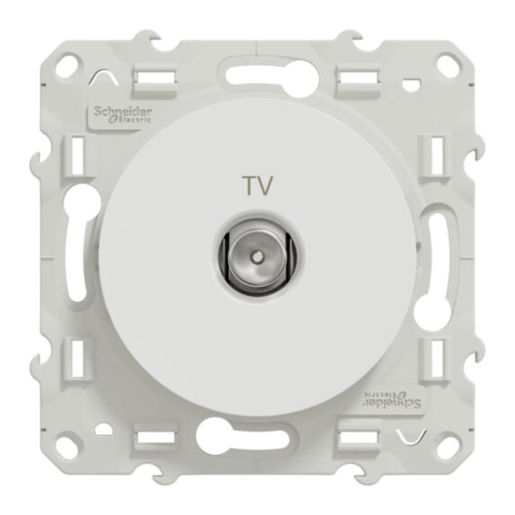 Prise tv à assembler Odace blanc - SCHNEIDER ELECTRIC