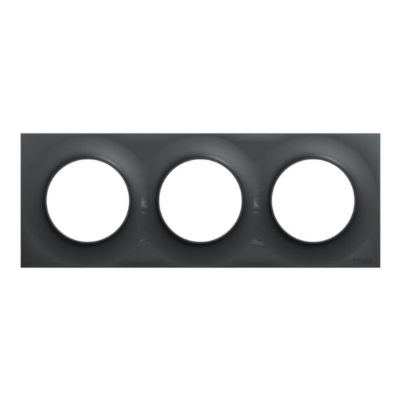 Plaque triple Odace Styl anthracite - SCHNEIDER ELECTRIC