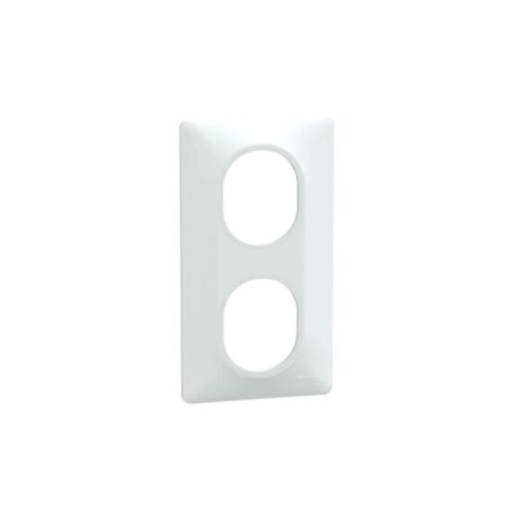 Plaque double verticale Ovalis blanc - SCHNEIDER ELECTRIC
