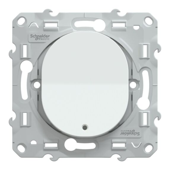 Interrupteur va-et-vient lumineux à assembler Ovalis blanc - SCHNEIDER ELECTRIC