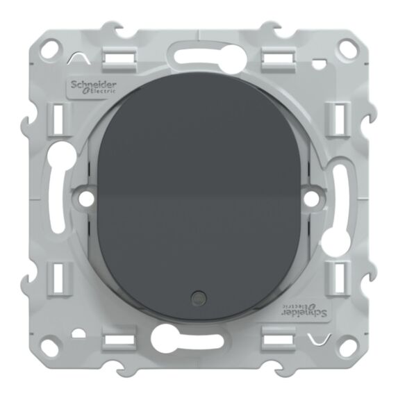 Interrupteur lumineux à assembler Ovalis anthracite - SCHNEIDER ELECTRIC