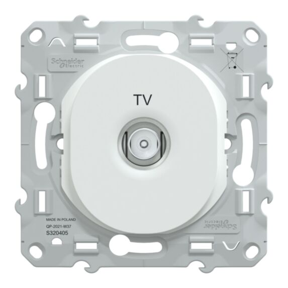 Prise tv à assembler Ovalis blanc - SCHNEIDER ELECTRIC