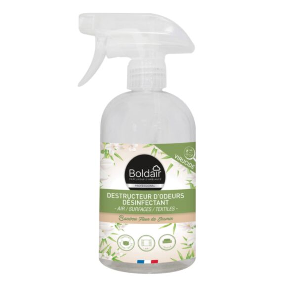 Destructeur d'odeurs désinfectant bambou/jasmin 500ml - BOLDAIR