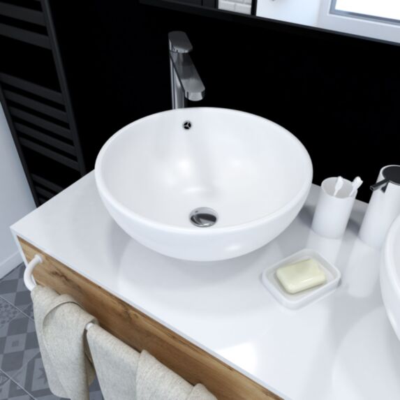 Vasque à poser ronde bali en céramique diam 40cm