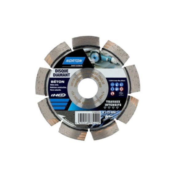 Disque diamant béton armé Ø11,5cm - NORTON