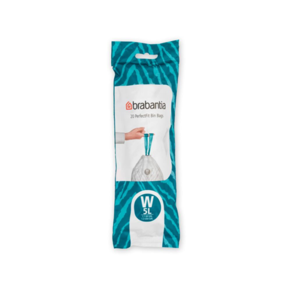 Sac poubelle PerfectFit Code W 5L blanc - BRABANTIA