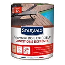 Saturateur haute protection terrasse bois incolore 1L - STARWAX