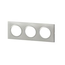 Plaque 3 postes aluminium Dooxie - LEGRAND