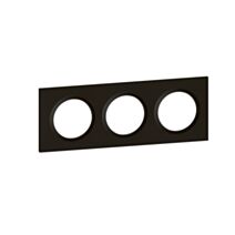Plaque 3 postes noir velour Dooxie - LEGRAND