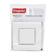 Interrupteur Mosaic Simple Complet Blanc