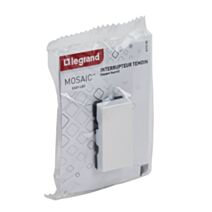 Interrupteur Mosaic Témoin Easy LED Composable + Voyant 10A Blanc 1 Module