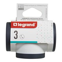 Fiche triplite 3 prises latérales avec terre 16A - LEGRAND