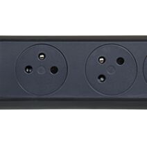 Multiprise 6 prises 2P+T Interrupteur Cordon 1,5m 3G 1mm² Noir