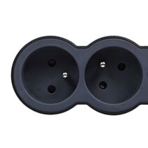 Multiprise 4 prises 2P+T Cordon 1,5m 3G 1mm² Noir
