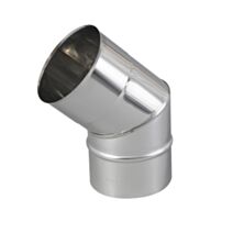 Coude 2 parties 45° inox ∅125mm - TEN