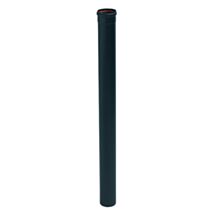 Tuyau rigide spécial poêle à pellets en émail noir mat 80mm - TEN