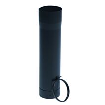 Tuyau coulissant émail noir mat + bague de réglage