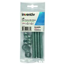 Tiges ecrous rondelles ∅8x100 x4 - INVENTIV