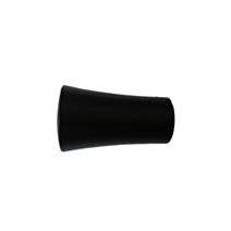 2 Embouts Barre Rideaux Pommeau Ø28mm Noir Mat - INVENTIV