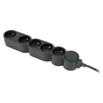 Multiprise 5 Prises 16A 1,5m Noir - INVENTIV