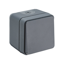 Interrupteur Va et vient étanche IP55 Terra Anthracite - INVENTIV