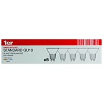 5 ampoules led spot GU10 230lm 35W - 1ER