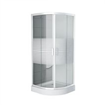 Paroi de douche accès angle circulaire Easy 195x80cm anti-calcaire