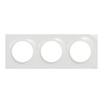 Plaque triple Odace Styl blanc - SCHNEIDER ELECTRIC