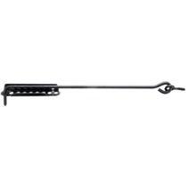 Crochet crémaillère + platine d'arrêt ajustable Ø8mm 40cm noir - ALBERTS
