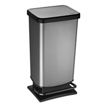 Poubelle de cuisine à pédale Paso 40L carbone - SUNDIS